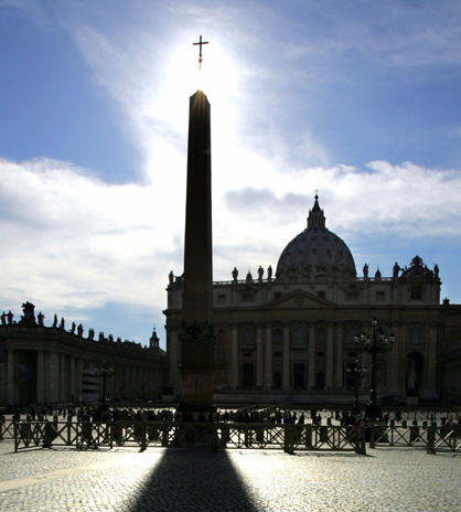 The obelisk in the Vatican's St. Peter's Square.