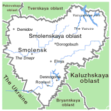 Map of Smolensk Region